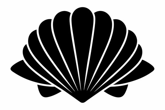 recommend clip art: Sea Shell icon, Seashell Silhouette, Vector illustration
                    