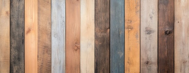 Reclaimed wood pallet background with varied tones, rustic and industrial