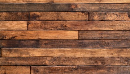 Naklejka premium Rustic wooden wall with knots and grain patterns, warm and inviting, handcrafted look