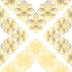 luxury abstract golden floral pattern 