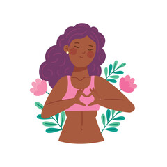 afro woman breast cancer