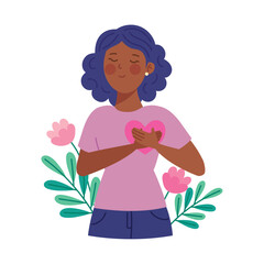 woman for breast cancer awareness