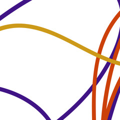 Purple orange yellow curve lines decor