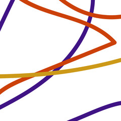 Purple orange yellow curve lines decor