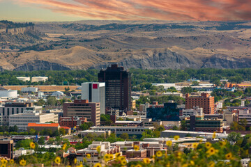 Downtown Billings, Montana on a sunny summer day