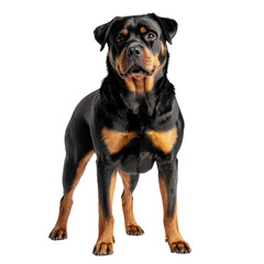 Fototapeta premium Rottweiler Standing Isolated