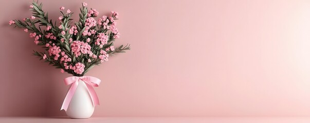 Breast cancer awareness campaign poster with radiation therapy imagery, pink ribbons and informative graphics, raising awareness, health advocacy, medical outreach