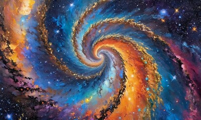 Artificial Intelligence. Image of the Galaxy. 