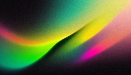 abstract colorful background, rainbow yellow green pink Dark blue black, Grainy noisy background