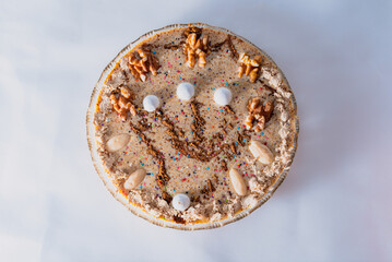 Dessert dish, Algerian tamina with nuts and honey
