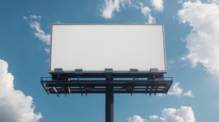 Empty billboard in a city setting, perfect for advertising promotion mockups.