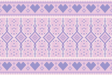 Ethnic Abstract, Design Vintage Knitted Pattern. Seamless Background.