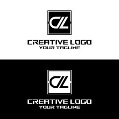 creative letter logo cl desain vektors