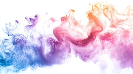 Abstract colorful smoke waves blend seamlessly, creating a mesmerizing visual effect ideal for backgrounds and artistic designs.