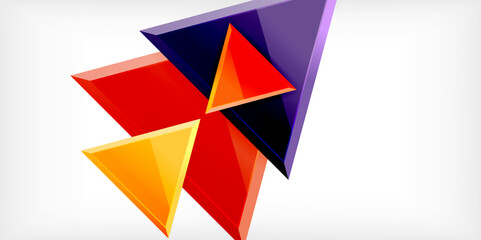 Triangle glass shapes geometric abstract background. Vector Illustration For Wallpaper, Banner, Background, Card, Book Illustration, landing page