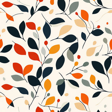 seamless pattern with leaves
