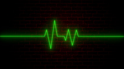 Neon Heartbeat: A Stylish Illustration of Cardiac Vitality and Medical Analysis in Abstract Ambience Pulse of the Future: EKG and Digital Medicine