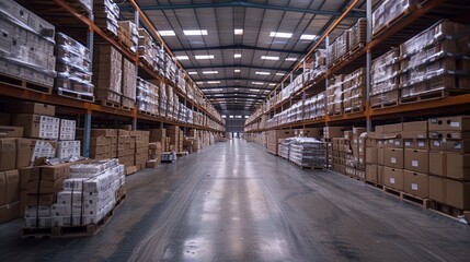 Packaging supplier, warehouse full of packaging materials, quality standards