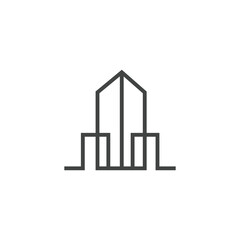 Modern City skyline vector icon background