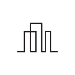 Modern City skyline vector icon background