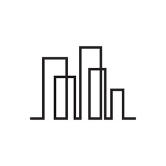 Modern City skyline vector icon background