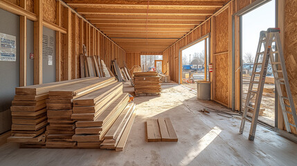 建築中の工事現場