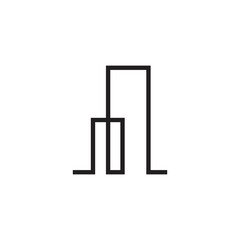 Modern City skyline vector icon background