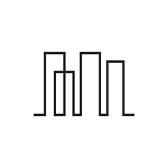 Modern City skyline vector icon background
