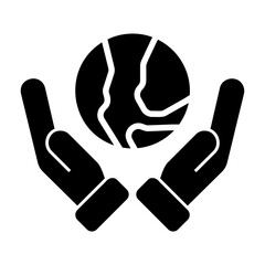 save the planet Solid icon