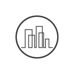 Modern City skyline vector icon background