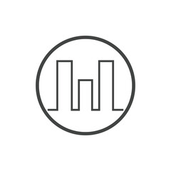 Modern City skyline vector icon background