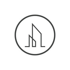 Modern City skyline vector icon background