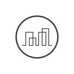 Modern City skyline vector icon background