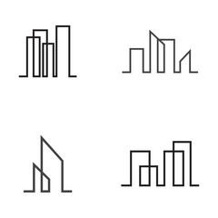 Modern City skyline vector icon background