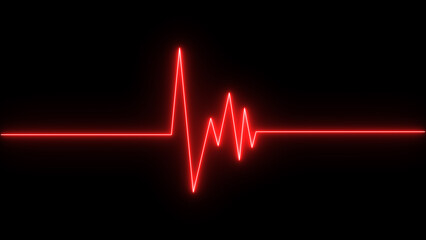 Futuristic Neon Cardiogram: Abstract Heartbeat Analysis in a Digital World of Science, Technology, and Health Monitoring with Glowing Waves, Pulse, and Energy Visuals in a Modern Blue Gradient Design © MdAbu