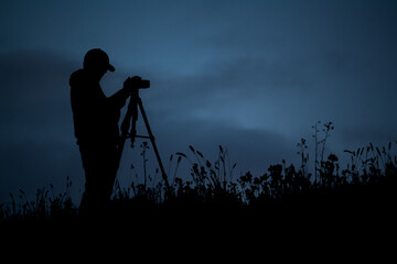 Photographer at sunrise