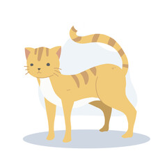 Charming Cute Cat. Adorable Cartoon Cat Art for Cat Lovers. Funny cat cartoon
