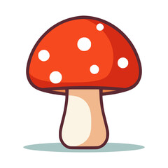 mushroom vegetable healthy food nature vector illustration template design