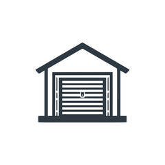 storage building warehouse logo vector illustration template design