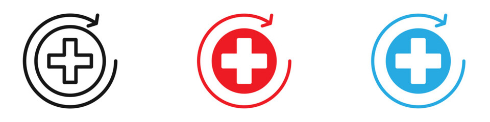 Obraz premium Health recovery icon vector