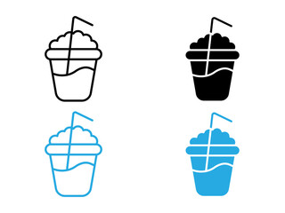 Milk shake icon vector
