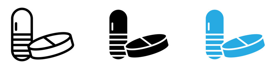 Painkiller pills icon vector