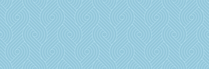 Blue background pattern seamless geometric line circle abstract design vector. Summer background.