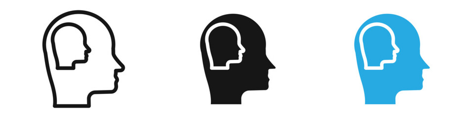 Self awareness icon vector