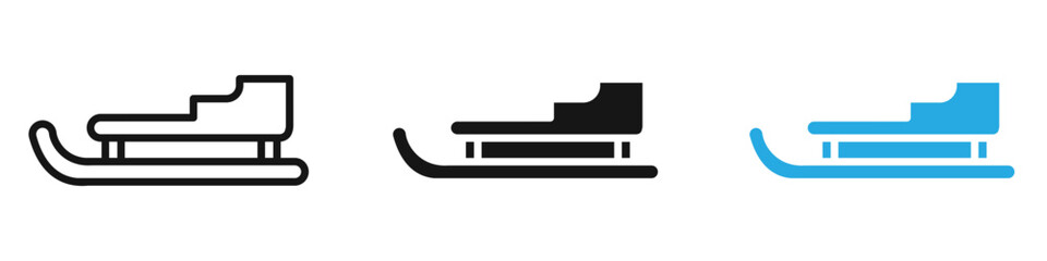 Sled icon vector