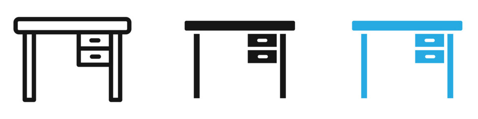 Study table icon vector