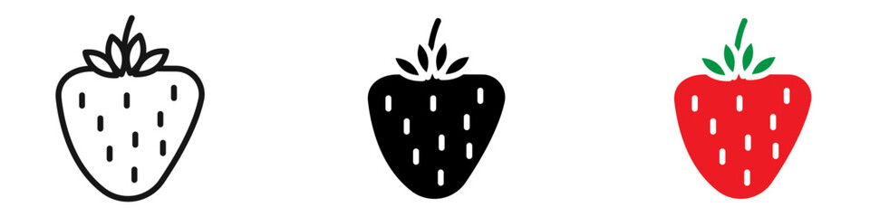 Strawberry icon vector