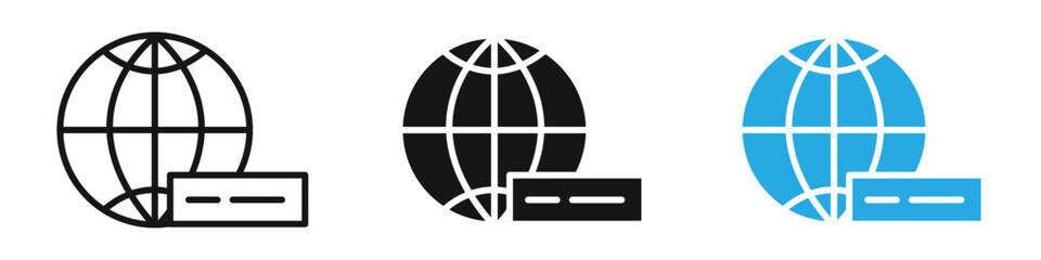 Web server icon vector