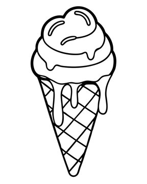 recommend clip art: ice cream cone outline vector illustration 