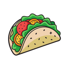 Taco vector illustration 